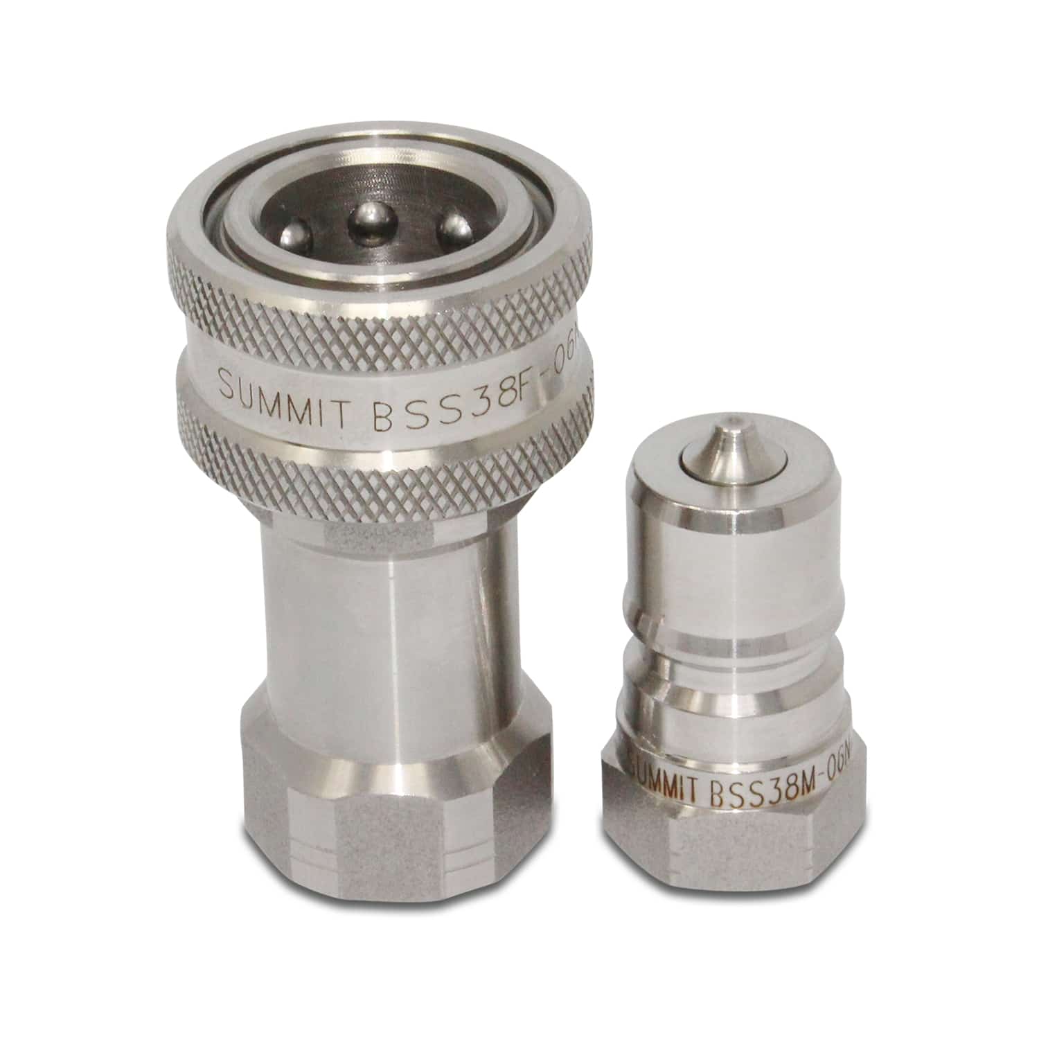 3/8″ NPT ISO 7241-B Stainless Steel Quick Disconnect Hydraulic Female Coupler