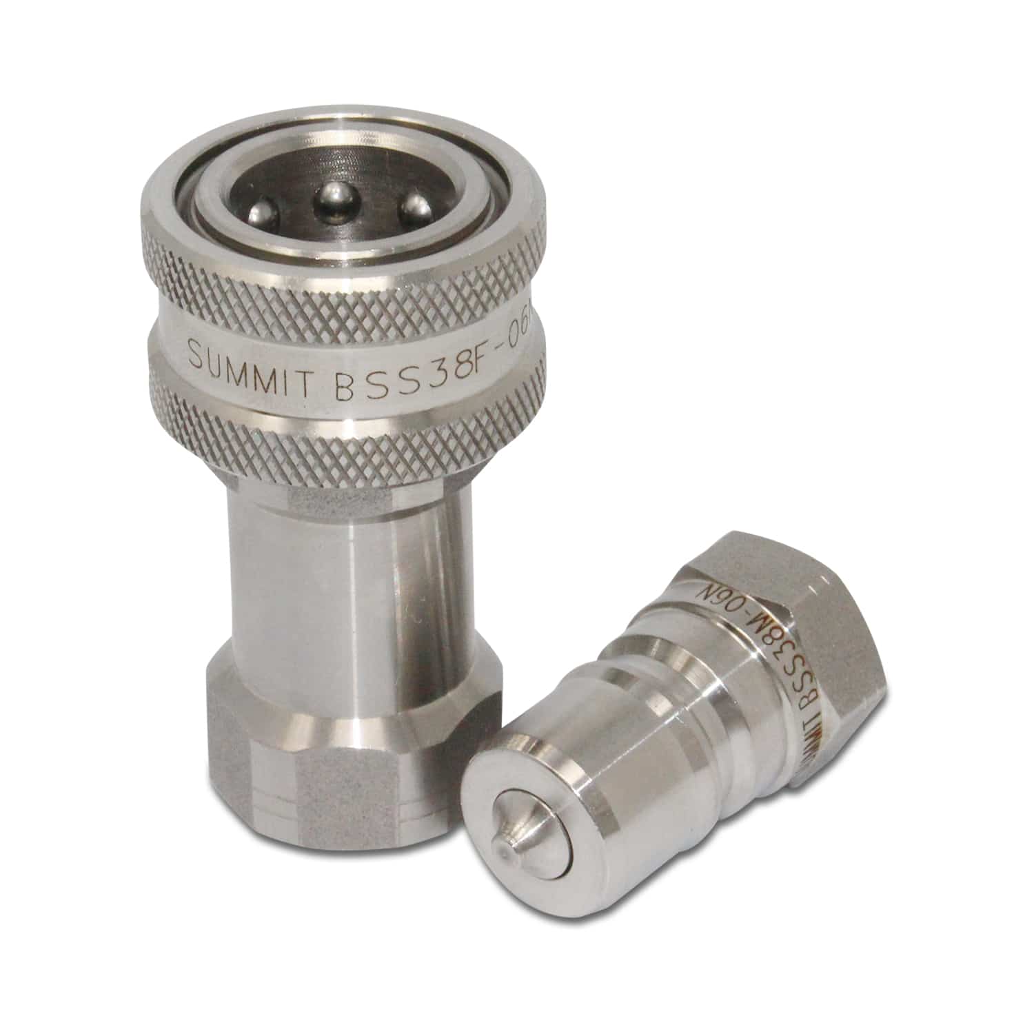 3/8″ NPT ISO 7241-B Stainless Steel Quick Disconnect Hydraulic Coupler