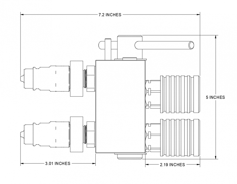 Side View of HM2M-CF3 CAD Diagram