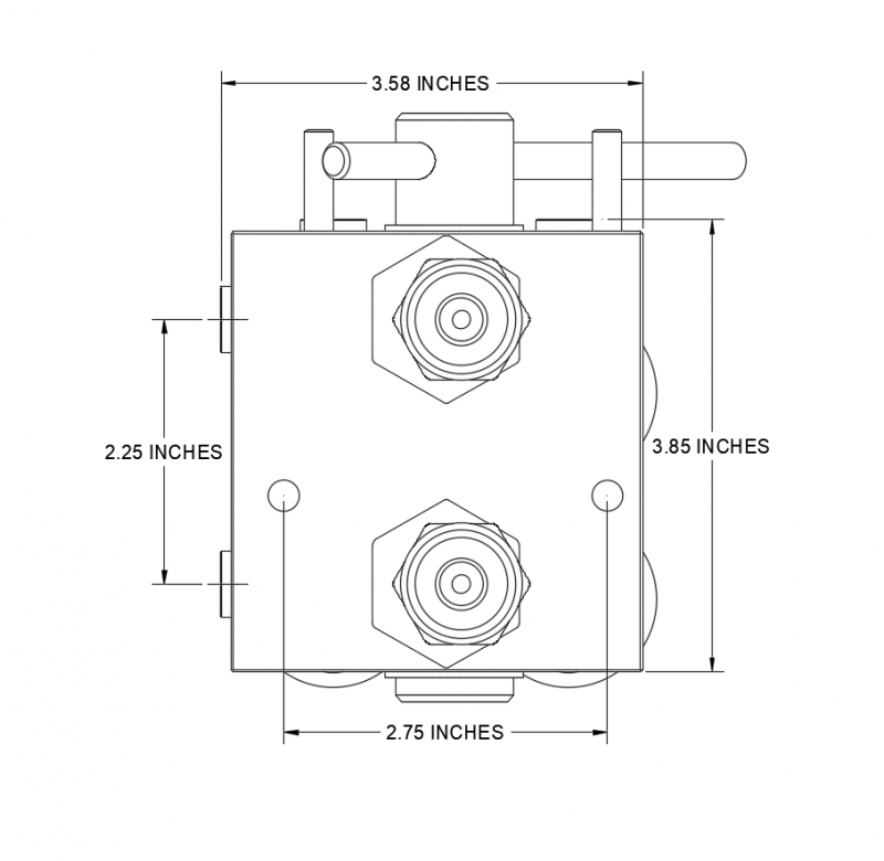 Front View of HM2M-CF3 CAD Diagram