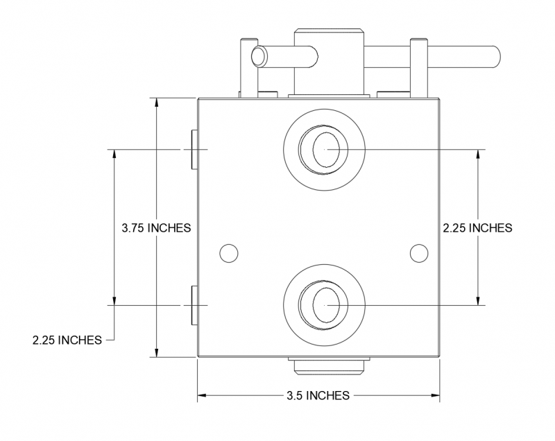 Front View of HM2M-08 CAD Diagram
