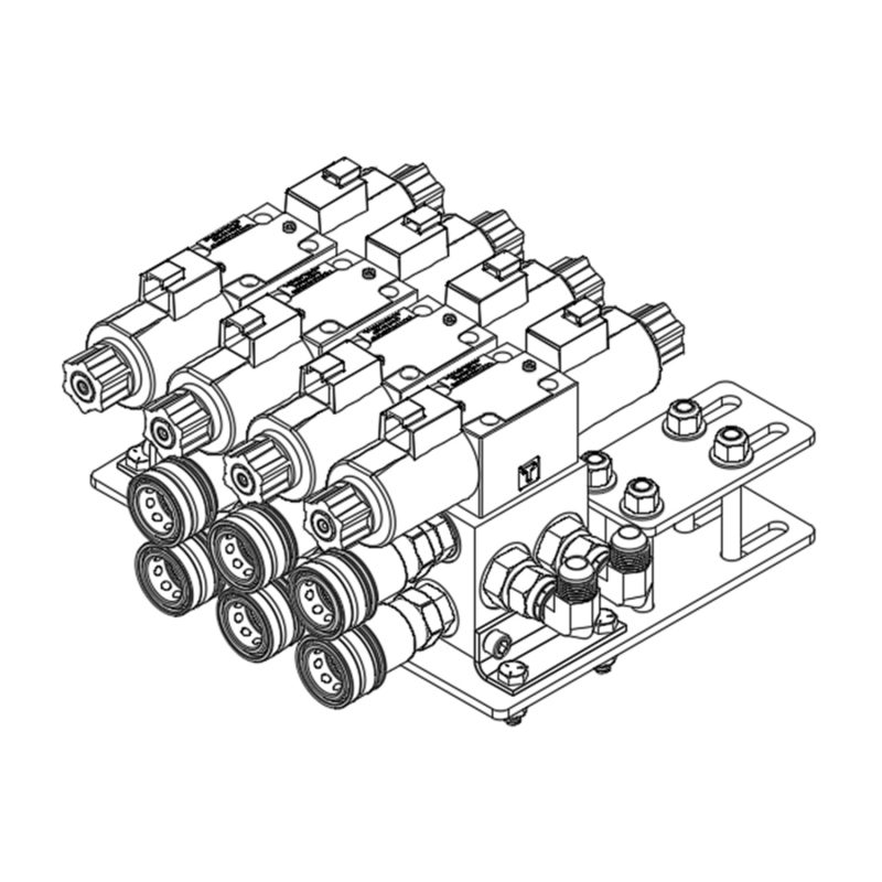 Dimension CAD Diagram of Summit Hydraulics EVK and FR Kit.