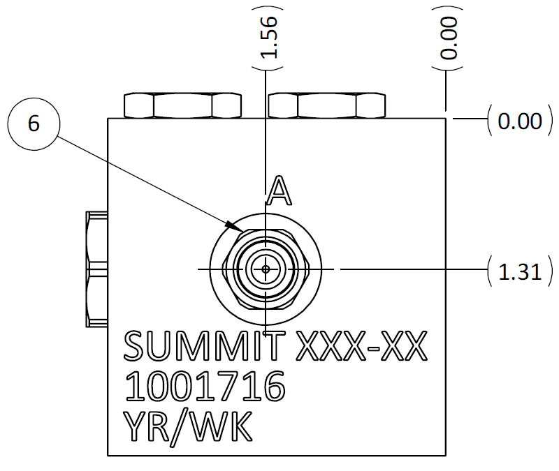Schematic of Summit Hydraulics DFD-06 Diverter Valve