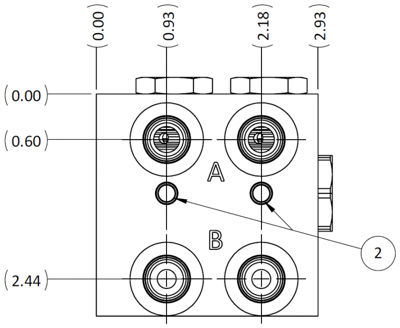 Schematic of Summit Hydraulics DFD-06 Diverter Valve