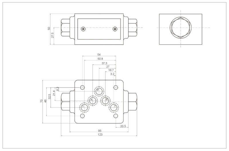 Diagram of Summit Hydraulics D05 Check Valve