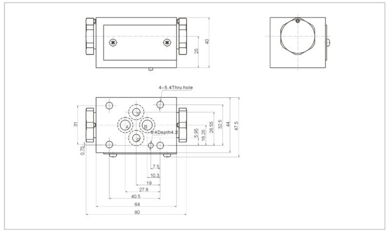 Diagram of Summit Hydraulics D03 Check Valve