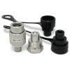 3/8" 10,000 PSI High Pressure Hydraulic Quick Coupler Set with Cap and Plug