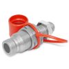 Flat Face Hydraulic Quick Connect Male Coupler, 1″ Body x #16 JIC Bulkhead Mount