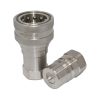 1" NPT ISO 7241-B Stainless Steel Quick Disconnect Hydraulic Coupler Set