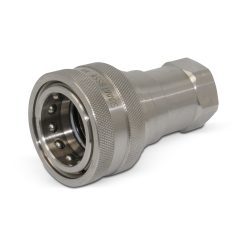 1″ NPT ISO 7241-B Stainless Steel Quick Disconnect Hydraulic Female Coupler