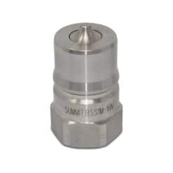 1″ NPT ISO 7241-B Stainless Steel Quick Disconnect Hydraulic Male Coupler