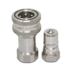 3/8″ NPT ISO 7241-B Stainless Steel Quick Disconnect Hydraulic Female Coupler