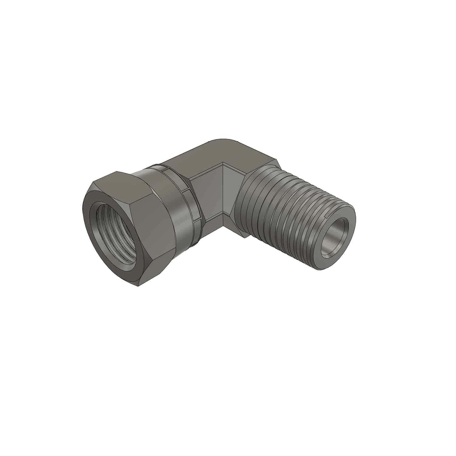 CAD image of 1501-04-04-FG 90 degree fitting