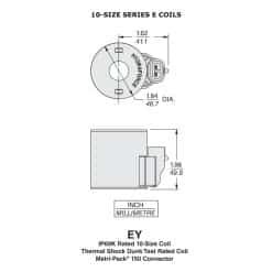HydraForce 4303512 Solenoid Valve Coil, Metri-Pack 150 Connector, 12v DC, 10 Series
