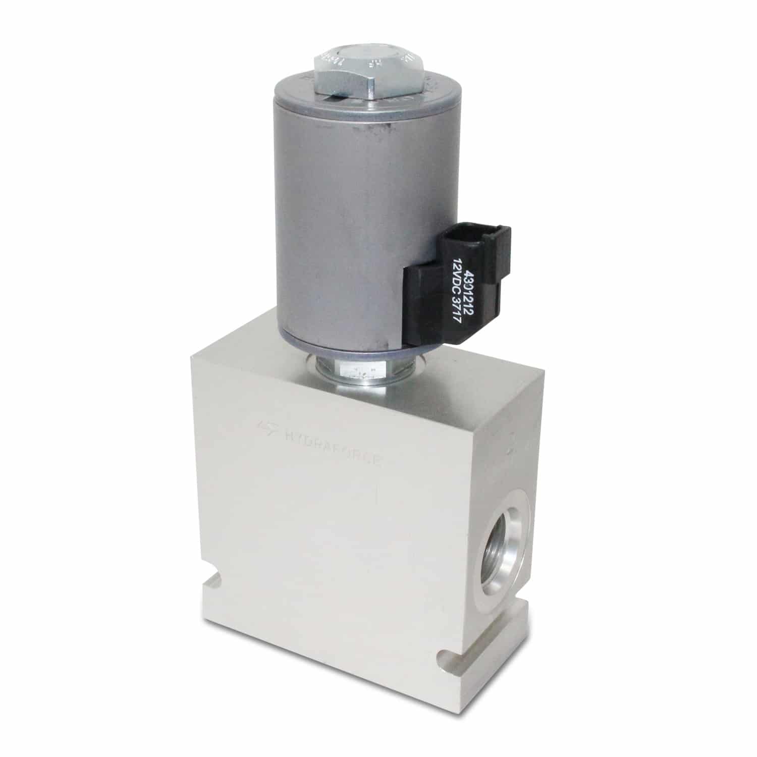 Hydraulic Selector Diverter Valve, 3-Way, #12 SAE Ports, 16 GPM, 12v DC