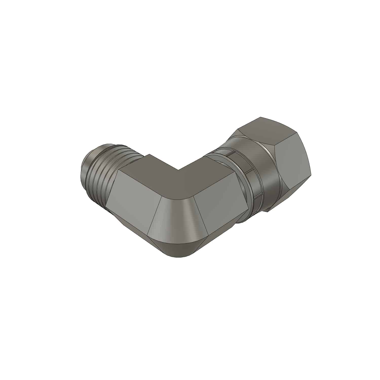 CAD image of 6500-06-06-FG 90 degree fitting