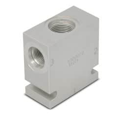 Hydraforce 7024380 Manifold Valve Body Housing, 3-Way, #8 SAE Ports, Size 10