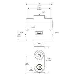 Hydraulic Proportional Flow Divider Combiner Valve, 2-Way, 50:50, 16 GPM, 1/2” NPT