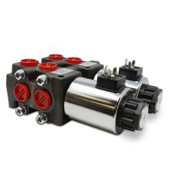 Side view of installed 3 Valve DV90-10S Stacking Kit