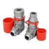 90 Degree Female Flat Face Hydraulic Quick Connect Coupler Set, 3/4″ JIC Male Thread