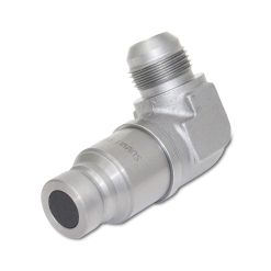 90 Degree Flat Face Hydraulic Quick Connect Coupler Set, 3/4″ JIC Male Thread