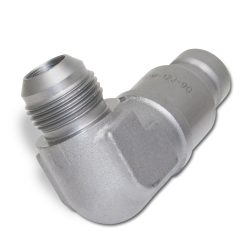 90 Degree Flat Face Hydraulic Quick Connect Coupler Set, 3/4″ JIC Male Thread
