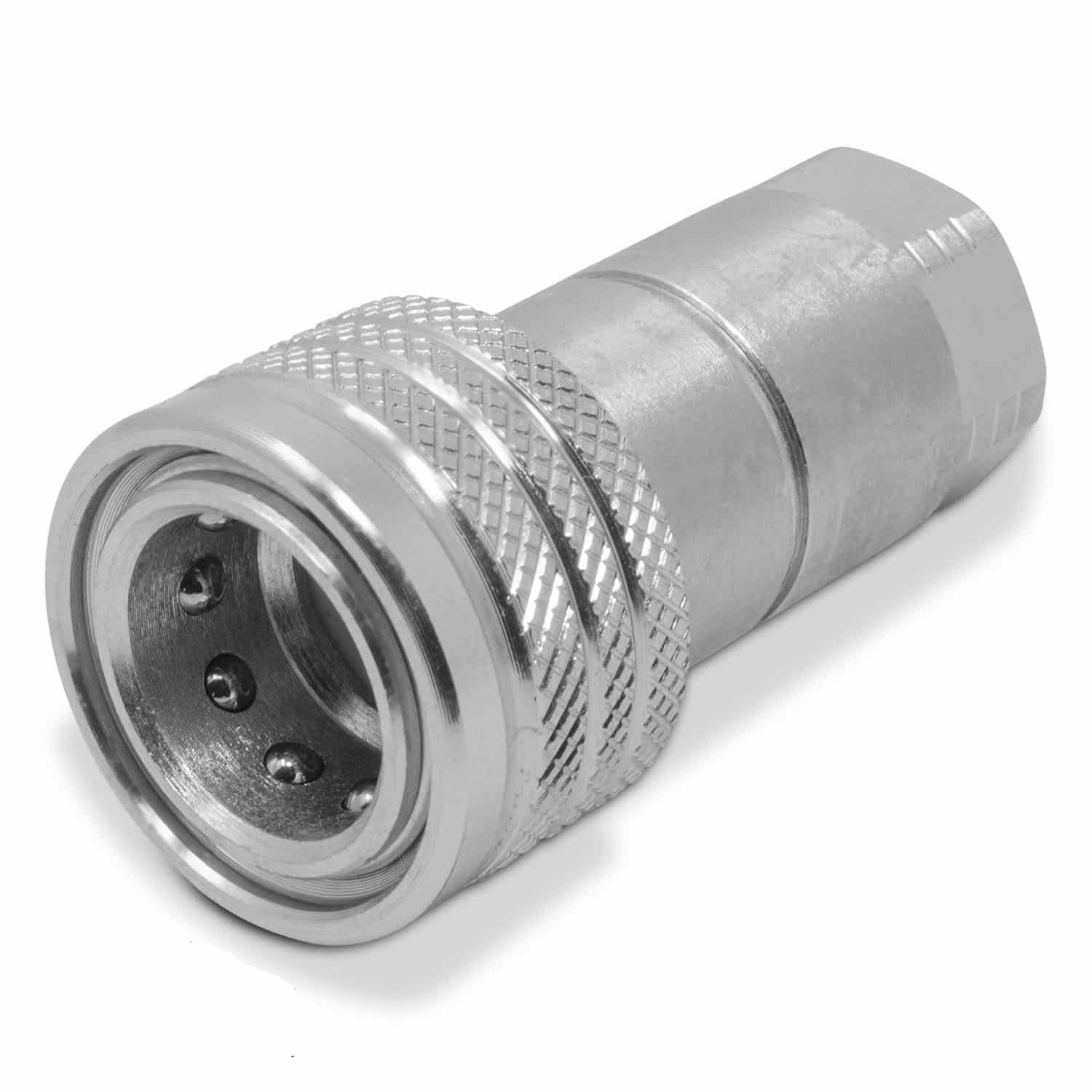 1/4” Ag Hydraulic Quick Connect Female Coupler, 3/8″ SAE (9/16″-18 ORB) Thread ISO 5675