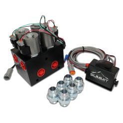 High Flow Hydraulic Multiplier Diverter Selector Valve w/ Controller, 40 GPM