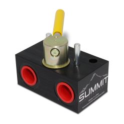 Hydraulic Rotary Selector Diverter Valve, 3 Way, 20 GPM, 5000 PSI, #8 SAE Ports