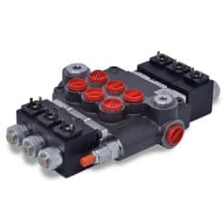 Hydraulic Monoblock Solenoid Directional Control Valve, 3 Spool, 21 GPM, 12V DC