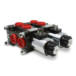 Side view of installed 2 Valve DV50-08S Stacking Kit