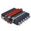 Hydraulic Monoblock Solenoid Directional Control Valve, 6 Spool, 13 GPM, 12V DC
