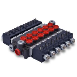 Hydraulic Monoblock Solenoid Directional Control Valve, 6 Spool, 13 GPM, 12V DC