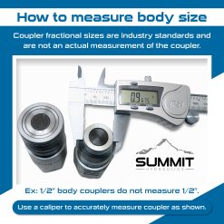 Graphic showing how to measure body size of FF12-08N