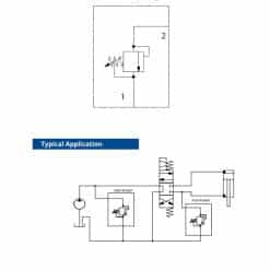 Schematic Diagram of Summit Hydraulics Adjustable Pressure Relief Valve