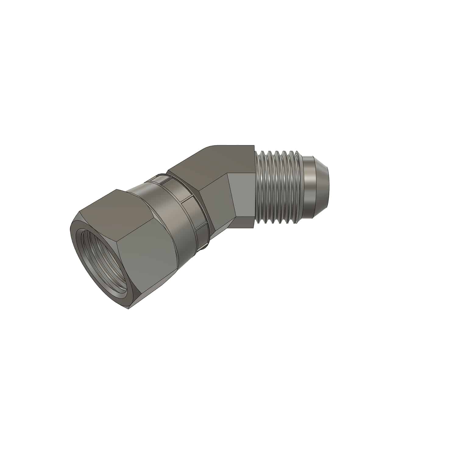 CAD image of 6502-06-06-FG 90 degree fitting