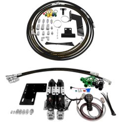 Kit components of Summit Hydraulics John Deere FR2-JD4 Rear Remote Kit