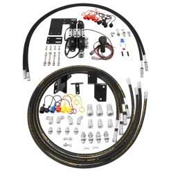 Kit components of Kubota 4 spool front third function and rear remote and front third function kit FR2-K7