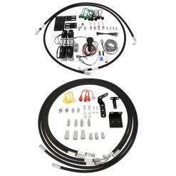 Kit components of Kioti 2 spool front third function and rear remote and front third function kit