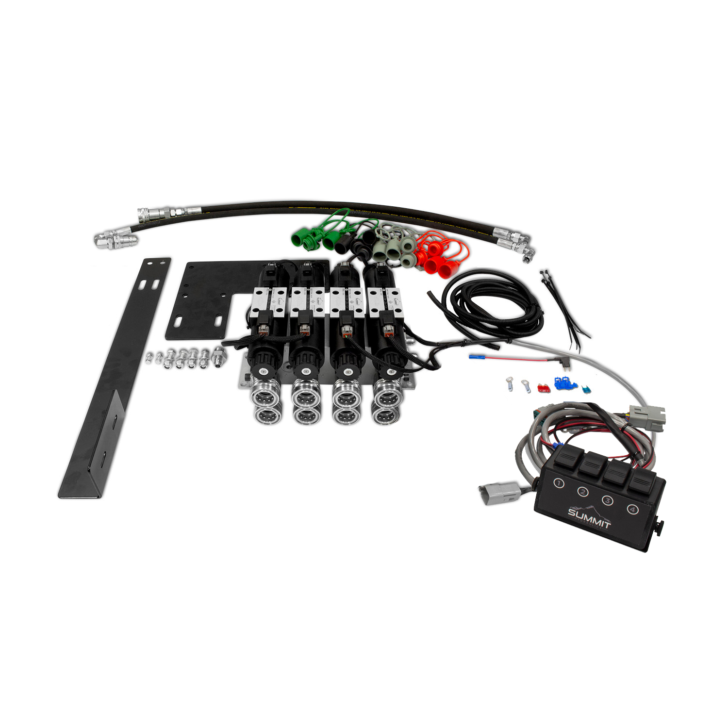 Kit components of EVK4-JD1 with switchbox
